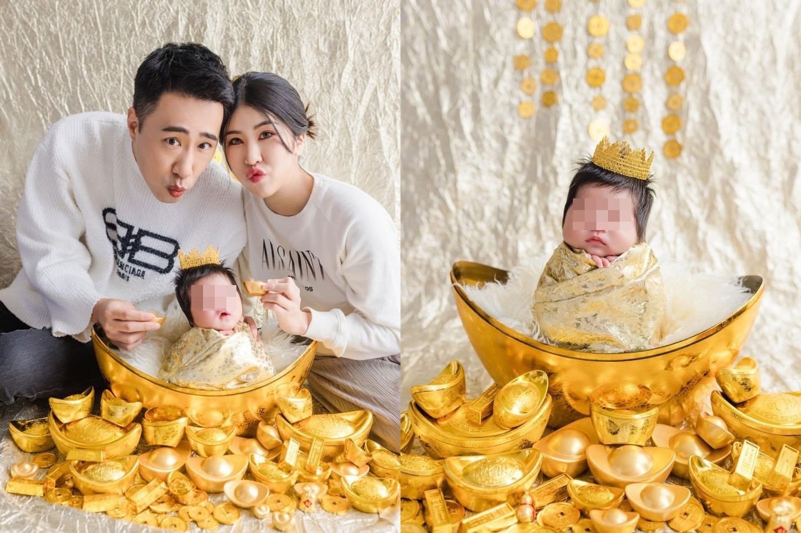 余祥銓全家福有亮點　小元寶超像阿嬤李亞萍